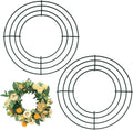 2 Pack Metal Wreath Frame 8 in Wreath Making Supplies, Sturdy round Metal Wreaths Form for DIY Fall, Holiday, Christmas, Valentine’S Day Crafts Decorate Home, Garden, Windows
